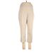 JM Collection Casual Pants - High Rise Straight Leg Boyfriend: Tan Bottoms - Women's Size Large