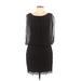 Aidan by Aidan Mattox Cocktail Dress - DropWaist Scoop Neck Short sleeves: Black Solid Dresses - Women's Size 10