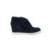 Linea Paolo Wedges: Blue Color Block Shoes - Women's Size 7 1/2 - Round Toe