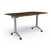 Compel Mobius Training Table w/ Casters Wood/Steel in Brown | 29 H x 72 W x 24 D in | Wayfair MOB-7224-CW