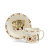 Royal Doulton Bunnykins Nurseryware Baby Bowl & Handle Mug Ceramic/Earthenware/Stoneware in Green/Orange/White | Wayfair 1064980