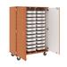 Stevens ID Systems Closed Tray Storage Classroom Cabinet - 36 Trays 36 Compartment Wood in Brown/White | 67 H x 48 W x 24 D in | Wayfair