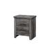 Millwood Pines Chare Solid Wood Nightstand Wood in Brown/Gray | 24 H x 21 W x 16 D in | Wayfair F7F30CB692754FA3812DF2CC29714092