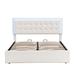 Ivy Bronx Kersti Bed Upholstered/Faux leather in White | 45.3 H x 66.5 W x 82.7 D in | Wayfair A6DEB631B57C4D45B495E65654B05808