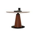 Orren Ellis Nordic modern style round dining table - Full support base plate. Wood in Brown/White | 29.5 H x 47.2 W x 47.2 D in | Wayfair