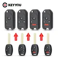 KEYYOU – coque de clé de voiture à 3 boutons pour Honda Accord Civic CRV Pilot 2007 2008 2009 2010