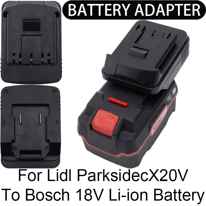 Convertisseur de batterie pour outils Bosch 18V Li-Ion vers Lidl Parkside X20V, adaptateur de batterie Li-Ion, outils électriques, accessoires, outils, perceuse