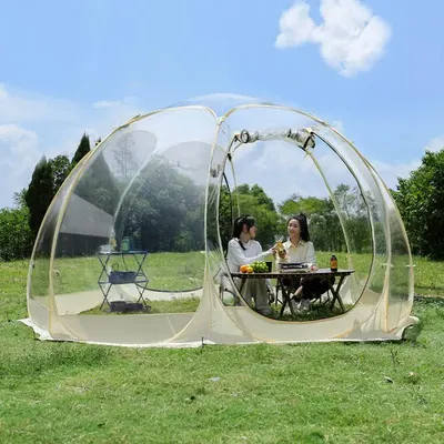 Tente de camping transparente à lames sphpopularité maison à bulles extérieure de nuit ouverture