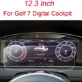 Protezione dello schermo in vetro temperato per Golf 7 Cockpit digitale da 12,3 pollici 2018 Display per strumenti per auto Raccordi per pellicole interne per auto