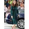 Kate Middleton Princess Polka Dot Dress 2023 new Fashion manica lunga a-line abiti 9131