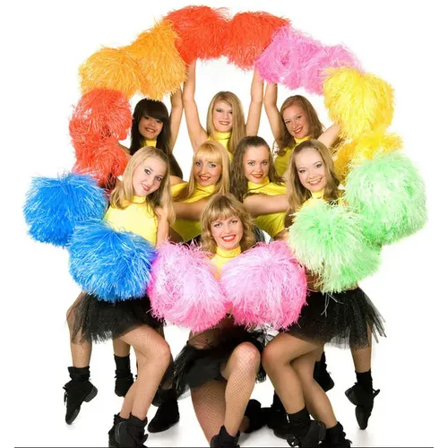 2 Stück Cheerleader-Pompon in Plastik farbe Cheerleader-Pompons Cheerleader-Requisiten geeignet
