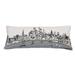 35" White Frankfurt Daylight Skyline Lumbar Decorative Pillow