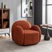 SEYNAR Modern Glam Boucle Upholstered 360 Degree Swivel Accent Armchair, Barrel Chair for Living Room
