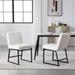 2PCS Upholstered Leather Dining Chairs with Metal Legs,Leisure Chairs Modern