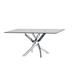 30" Glass And Steel Rectangular Dining Table