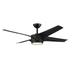 AC30952-BLK-Kendal Lighting Inc.-Vela - 4 Blade Ceiling Fan with Light Kit In Contemporary Style-12 Inches Tall and 52 Inches Wide-Black Finish