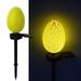 LSLJS Easter Eggs Solar Lights Outdoor Easter Decorations 17 inch Simulation Egg Shape LED Lights Solar Powered Waterproof Garden Lights with Stake Ground Inserted Night Lamps for Courtyard Pathway