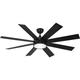 YOJFOTOOU. 60 Inch Black Ceiling Fan with Light and Remote DC Fanlight for Indoor Outdoor Modern Light Fan with 6 Speeds 3 Color Temperatures Memory Function Quiet Reversible Motor