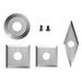 4Pcs Tungsten Carbide Cutters Inserts Set For Wood Lathe Turning Tools 2 Screws