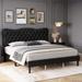 Bed Frames Platform Upholstered Bed with Diamond Tufted and Adjustable Headboard