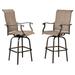 Outdoor Patio Metal Swivel Bar Stools Height Chairs Furniture Set Of 2