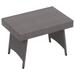 MYXIO Coastal Outdoor Folding Side Table 23 x 15 All Weather PE Rattan Wicker Small Patio Table Portable Picnic Table Gray