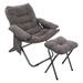 MYXIO Lazy Lounge Chair Recliners Sleeper Chair Foldable with Footstool and Pillow for Bedroom Livingroom Office Patio