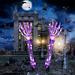Light Up Halloween Decorations Outdoor Skeleton Arm Stakes Halloween Yard Stakes Decor With 100 LED Lights Halloween Decorations For Garden