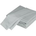 4-Piece Bamboo Viscose Sheet Set for Queen Size Bed Hotel Luxury Silky Soft Bed Sheets 320 Thread Count Sateen Weave Fitted Sheet Flat Sheet Two Pillowcases Light Gray