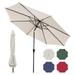 MYXIO 10 ft Outdoor Aluminum Patio Umbrella Outdoor Table Umbrella with 8 Sturdy Ribs Patio Umbrella with Push Button Tilt and Crank