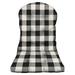 RSH DÃ©cor Outdoor Patio Tufted Adirondack Chair Cushion Weather Resistant Choose Color (Black Buffalo Plaid)