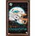 NFL Miami Dolphins - Neon Helmet 23 Wall Poster 22.375 x 34 Framed