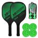 Andoer Premium Pickleball Paddle SetDurable and Accurate Control 2 Rackets and 4 Pickleballs Balls