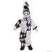 10Inch Able Porcelain Standing Clown Man In Bla & White Cloes