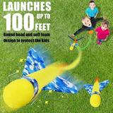 Sense Toy Rocket Launcher for Kids Rocket Set with 2 Glider Planes + 4 Foam Rockets Set + Adjustable Stomp Launcher