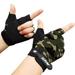 Outfmvch Gloves Winter Gloves Men Antiskid Cycling Bike Gym Fitness Sports Half Finger Gloves Gloves For Women Camouflage L