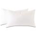 21X27 Luxury Hypoallergenic 50/50 Fluffy Feather Mix Rectangular Standard Pillow Insert 100% Cotton Shell Never Vacuum-Packed Odorless Made In USA Set Of 2