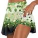 Apepal St. Patrick s Day Dresses And Skirts for Women Women s Fashion St Patrick Printed Casual Sports Fitness Running Yoga Tennis Skirt Pleated Short Skirt Shorts Half Skirt Multi-color 4XL