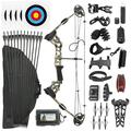 JUNXING Archery Compound Bow Set 20-70 LBS Draw Length 24 -30 up to IBO 320 fps Hunting Compound Bow with All Accessories for Archery Hunting Target Shooting Practice