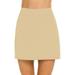 DondPO Skirts for Women Mini Skirt Womens Casual Solid Tennis Skirt Yoga Sport Active Skirt Shorts Skirt Summer Dresses Casual Dresses Womens Dresses Khaki Dress XXL