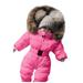 dmqupv Snow Suit Girls 7-8 Romper Coat Snowsuit Jumpsuit Hooded Baby Outerwear Toddler Snow Clothes Girls Hot Pink 0-3 Months