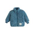 Baby Boy Fleece Jacket Newborn Long Sleeve Stand Collar Zipped Winter Jacket Outwear with Pockets