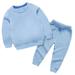 Winter Savings Clearance 2023! TUOBARR Toddler Boy Fall Outfits Fall Outfits for Toddler Girl Boy Long Sleeve Top and Long Pants Set Toddler Sweatsuits Light Blue 5-6 Years