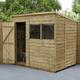 Pent Overlap Pressure Treated 7x5 Wooden Shed Garden Storage