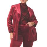 Plus Size Women's Slim Tuxedo Blazer by ELOQUII in Biking Red (Size 24)