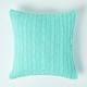 HOMESCAPES Housse de coussin tricot Vert pastel, 45 x 45 cm - Vert Pastel