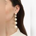 Kate Spade Jewelry | Kate Spade Girls In Pearls Chunky Linear Earrings In Cream. Used. Very Good | Color: Gold/White | Size: Os