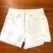 American Eagle Outfitters Shorts | American Eagle 90’s Boyfriend Distressed Hi Rise Denim Jean Shorts Sz 6 | Color: White | Size: 6