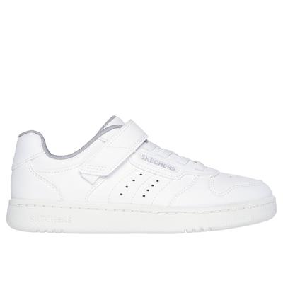 Skechers Boy's Quick Street Sneaker | Size 11.0 | White | Synthetic/Textile | Machine Washable