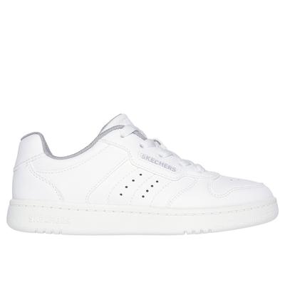 Skechers Boy's Quick Street - Vorton Sneaker | Size 1.0 | White | Synthetic/Textile | Machine Washable